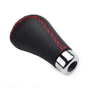 

Stitch Gear head Car Manual Black + Red Handball General Shift Leather Red line Adapter