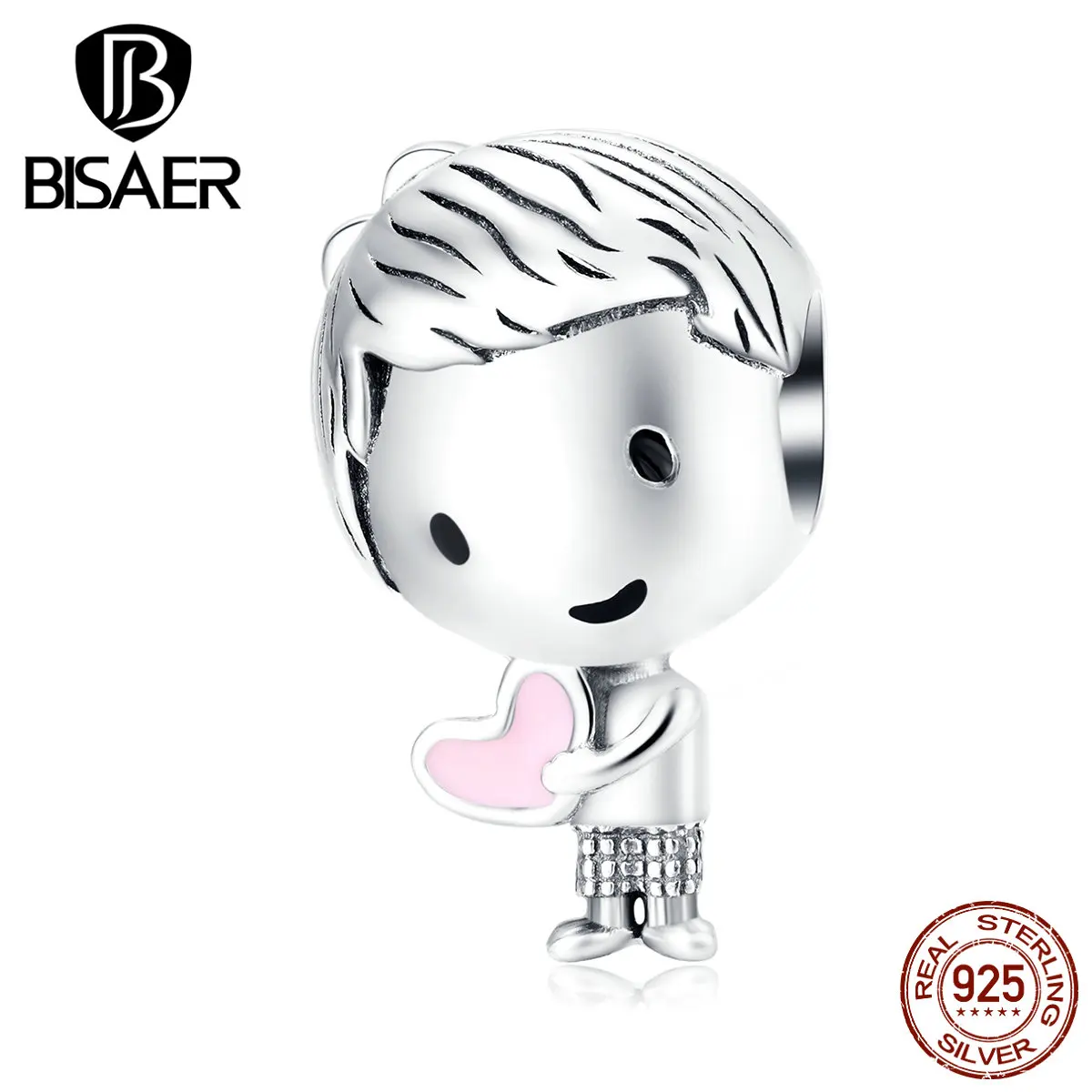 Маленькие девочки BISAER 925 пробы серебряные маленькие девочки бусины талисманы подходят для девочек браслеты серебро 925 ювелирные изделия детский подарок ECC1335
