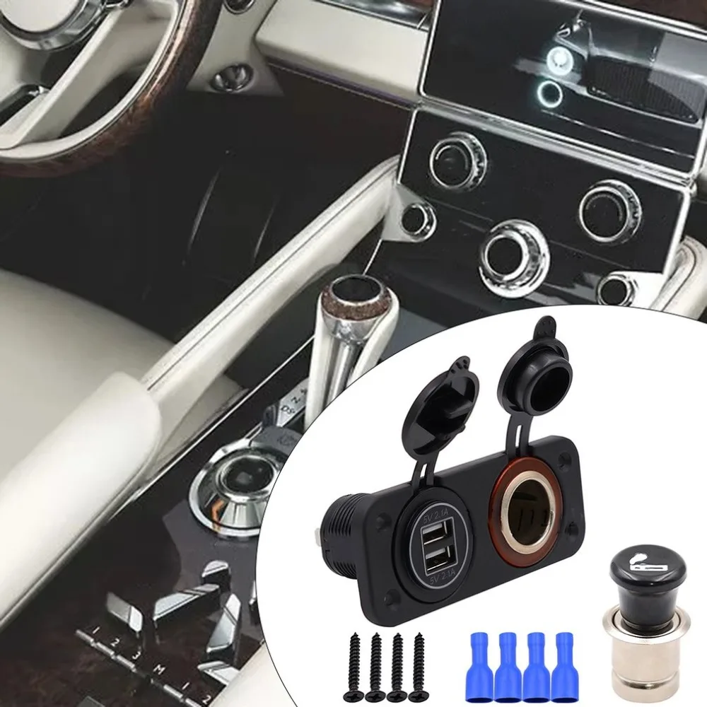 CS-526J2 Автомобиль Мотоцикл Мощность Порты и разъёмы USB адаптер 12 V/24 V пробки прикуривателя автомобиля аксессуары