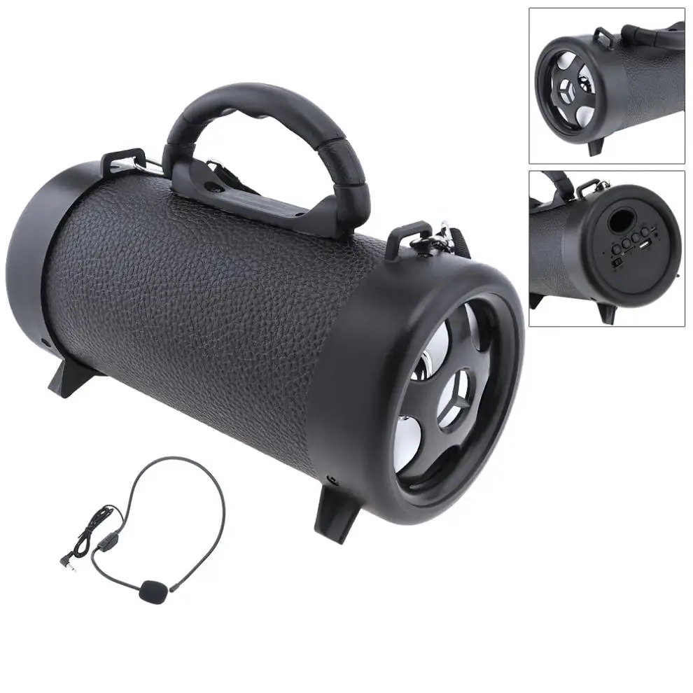 Мини наружный сабвуфер Bluetooth громкоговоритель с FM/TF/AUX/USB Fuction и микрофоном для дома/вечерние/активного отдыха