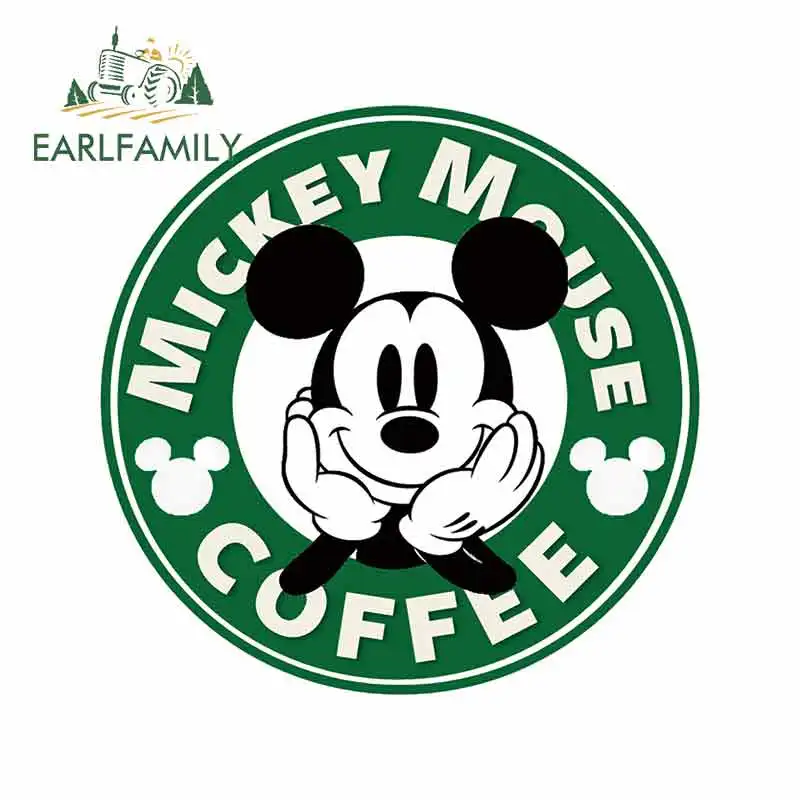EARLFAMILY 13 см x 12 8 для Микки Мауса кофе обои сделай сам наклейка мотоцикла автомобиля