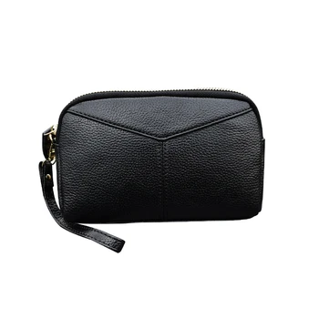 

NEW Women Long Bifold Wallets PU Leather Female Plaid Money Purses Fashion Ladies Small Wallet with Zipper Coin Pocket Black 12