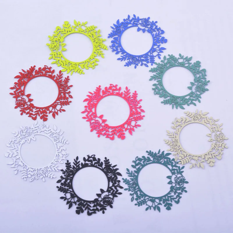 30 Stück AB6635 35*33mm Messing Runde Blumen-Anhänger Ohrring Schmuckzubehör
