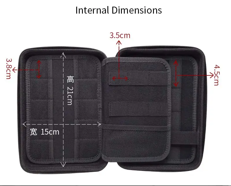 Big Size PU Leather Travel Carry Case for Games Accessories Power Bank HDD Cable USB Flash Drive Memory Card Organizer Boxes