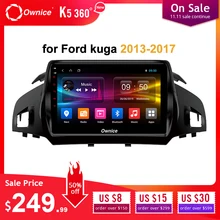 Ownice Android 9,0 2 din 8 ядерный автомобильный DSP 4G LTE радио плеер навигация GPS, DVD k3 k5 k6 для Ford Kuga 2013- 360 панорама SPDIF