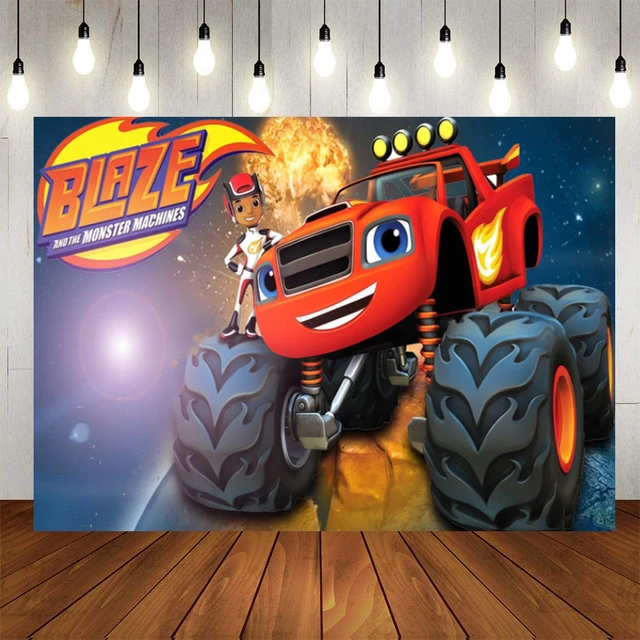 Quente Dos Desenhos Animados Blaze Monster Machines Festa Foto Fundo Blaze  Carros Coloridos Papel De Parede Feliz Aniversário Chá De Fraldas Backdrops  - Panos De Fundo Para Festas - AliExpress