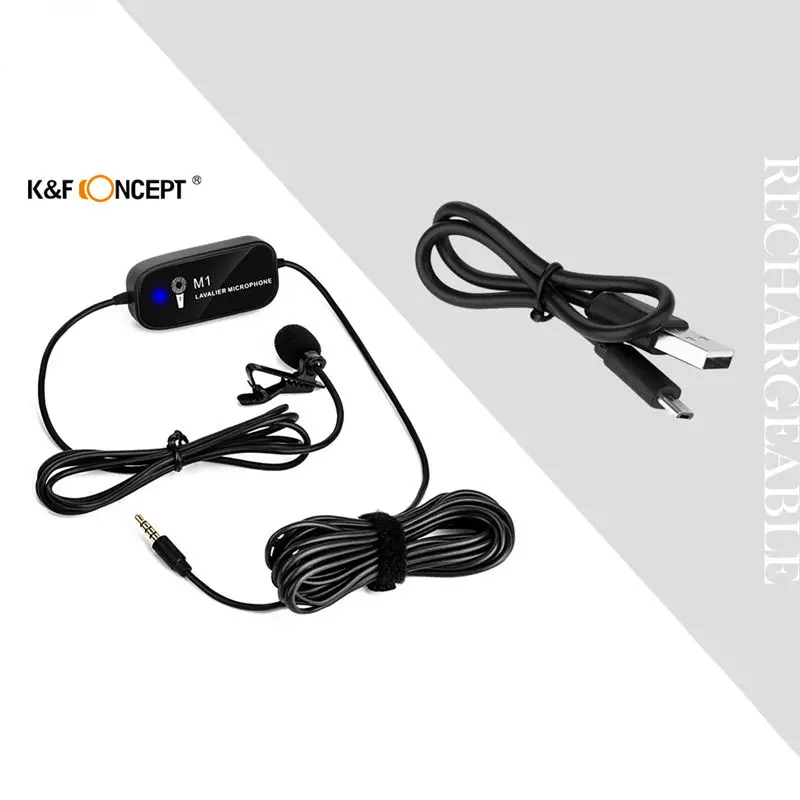 Топ предложения K& F концепция петличный микрофон Портативный внешний микрофон для Dslr камеры ноутбука для Iphone Android мобильного телефона для Hero