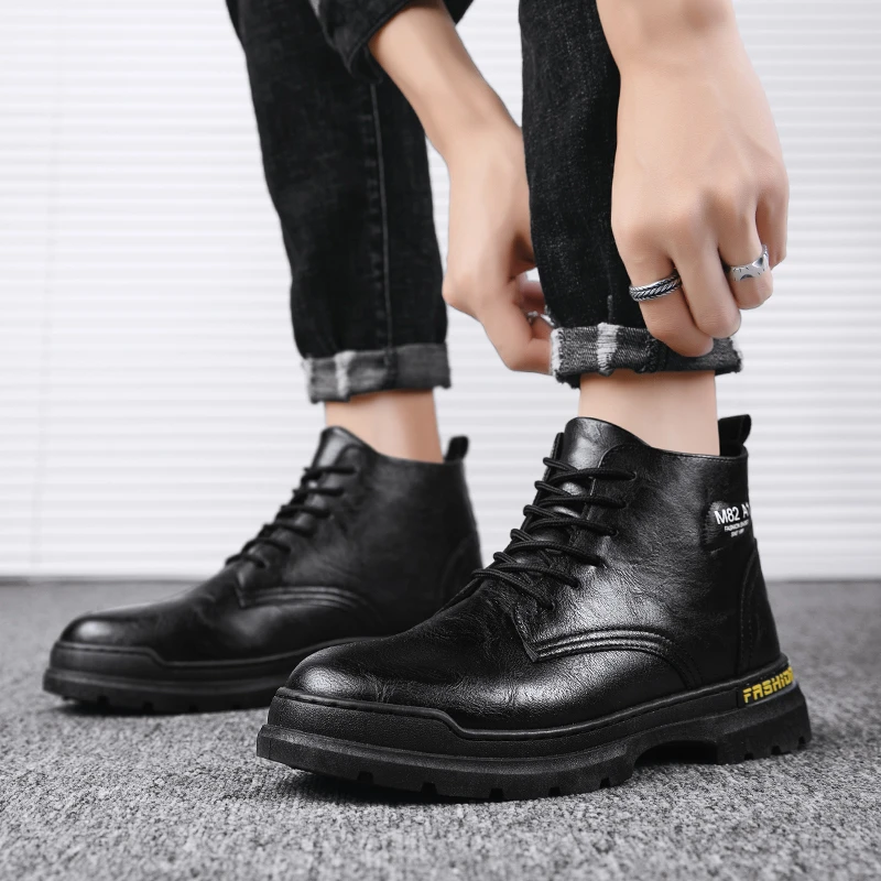 de Cuero estilo occidental para Hombre, Zapatos de deporte de alta calidad, informales, Cuero, botines|Zapatos informales hombre| - AliExpress