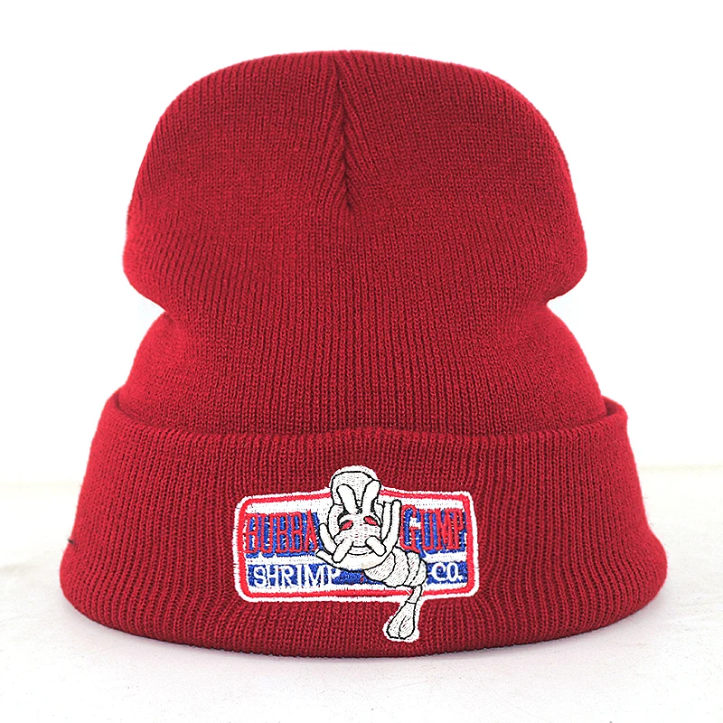 1994 BUBBA GUMP шапка бини для осени и зимы 100% хлопок Гибкий Мягкий Красный Модный