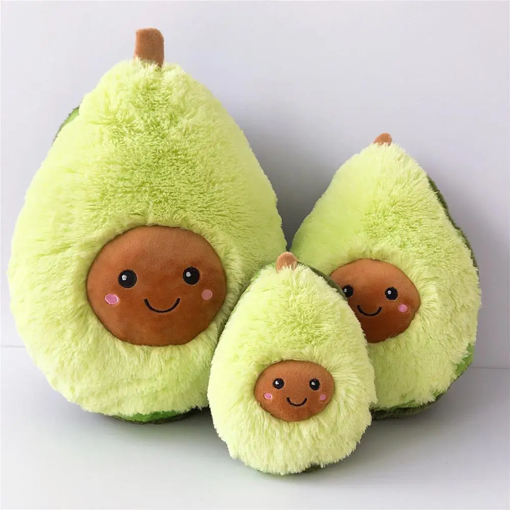

20/30CM Cute Avocado Plush Soft Stuffed Toys Baby Doll Cartoon Fruit Pillow Plants Kawaii toy Avocado kids Child Christmas Gifts