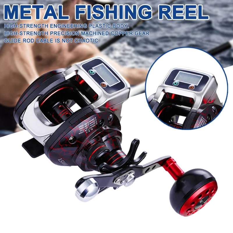 

Wholesale Metal Fishing Reel Digital Display Rod Accessories Fishing Tool 14+1 6.3:1 M88