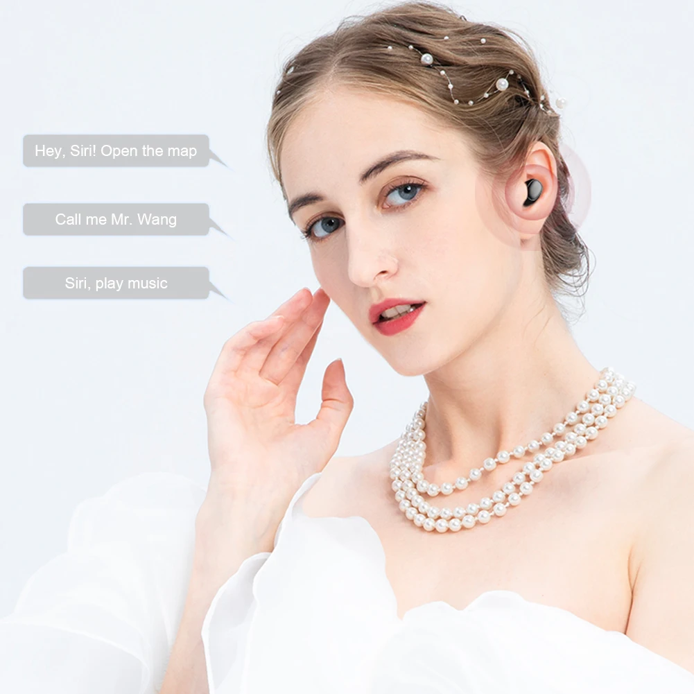 Mini Headphone Sport Headset with Charging Box TWS Earbuds Bluetooth In ear Headphones with Digital Display Charging Case