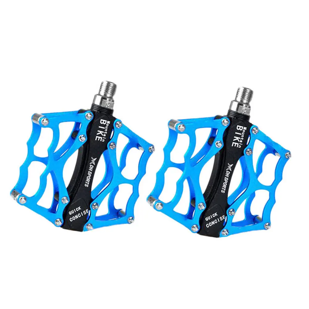 Blue Пара 9/1" велосипед Горный велосипед Велоспорт MTB платформы педали алюминий - Цвет: Blue
