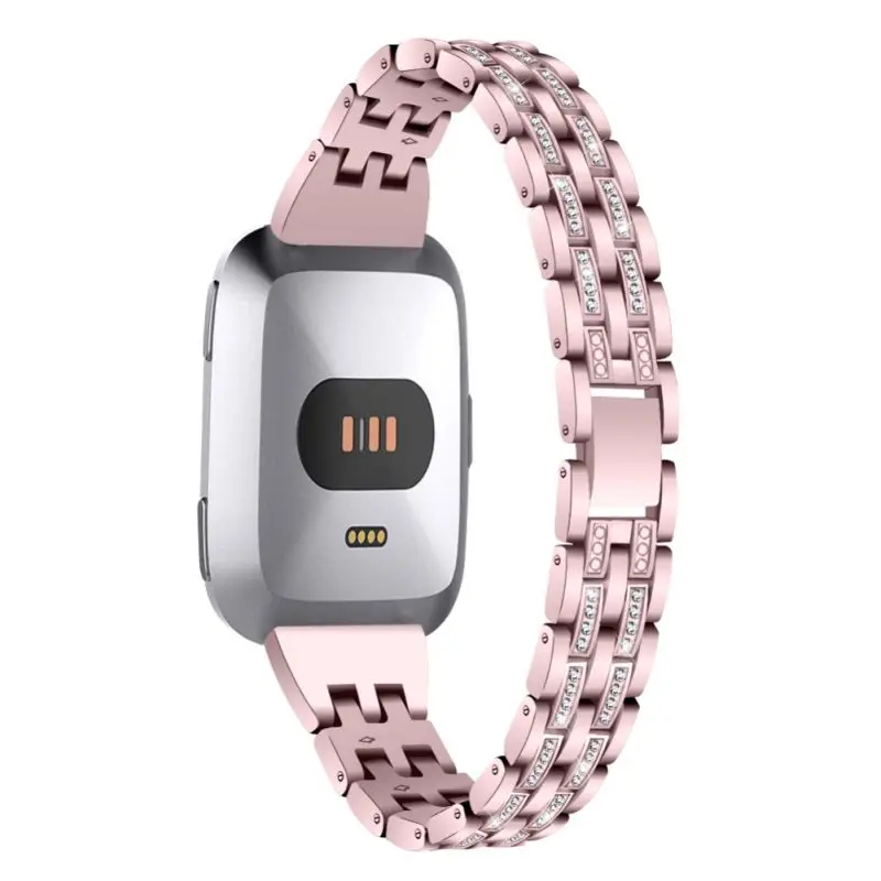 Тонкие ремешки совместимые с/для Fit bit Versa/Versa Lite/SE умные часы металлический