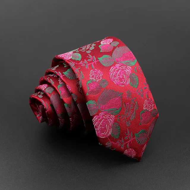 Nuovi uomini cravatta classica di lusso cravatta Jacquard fiore rosa rosso blu floreale per abito da sposa d'affari accessorio Gravatas regalo 4