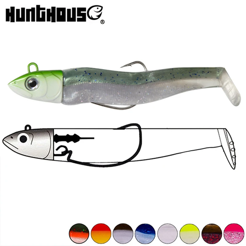 Hunthouse Black Minnow 70mm/7g 85mm/12g 100mm/25g Easy Shiner Fishing Lure  Soft Lure Jig Bait Bass Pike Fishing Leurre Souple