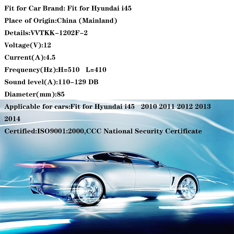 VVTKK для hyundai i45 рог мотоцикл Cuernos Электрический авто электрический автомобиль твитер клаксон 3C автомобиль