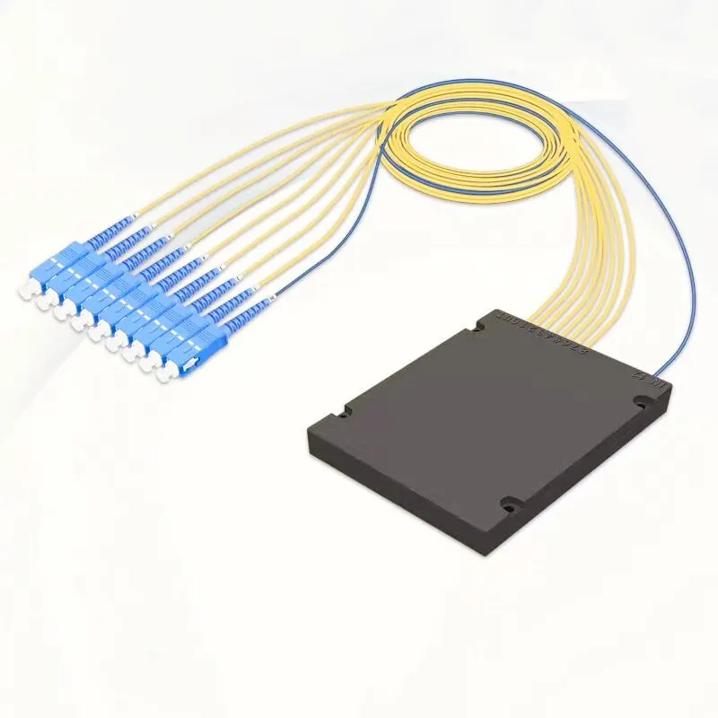 

Free Shipping SC/ UPC 1X8 PLC Singlemode Fiber Optical splitter FTTH FBT PLC optical fiber splitter1X8 PLCFiber Optical splitter