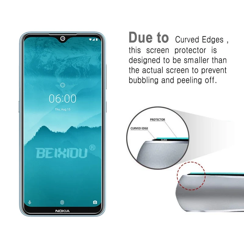 Полное закаленное стекло для Nokia 6,2 стекло протектор экрана 2.5D 9h закаленное стекло для NOKIA 6,2 пленка