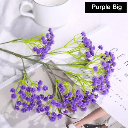 Xuanxiaotong, 1 шт., искусственные цветы, многоразовые, для свадебной вечеринки, украшения дома - Цвет: Big Purple