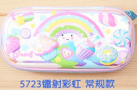 rainbow small Чехол для карандашей EVA с единорогом, сумка для карандашей, чехол для карандашей на молнии, для детей, школьников, девочек, Scuola di caso a matita, милый чехол для ручек, органайзер для хранения, Kawaii - Цвет: rainbow small