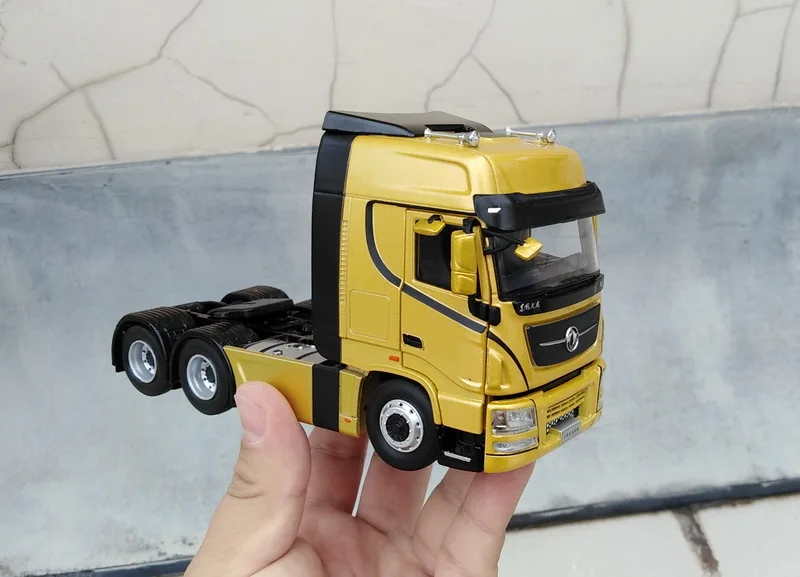 Сплав модель украшения 1:43 Масштаб Dongfeng Tianlong H7 для трактора, прицепа, грузовика литья под давлением игрушка модель для коллекции, подарок