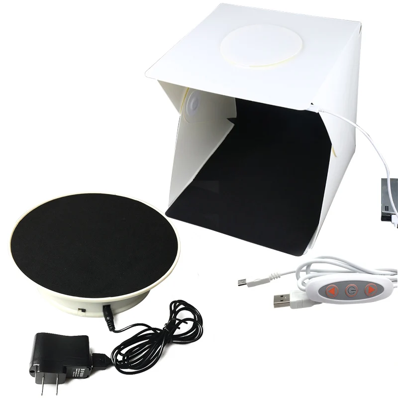 20cm 360 Degree Electric Rotating Turntable Display Stand for Photography Max Load 1.5kg video shooting props Turntable Battery