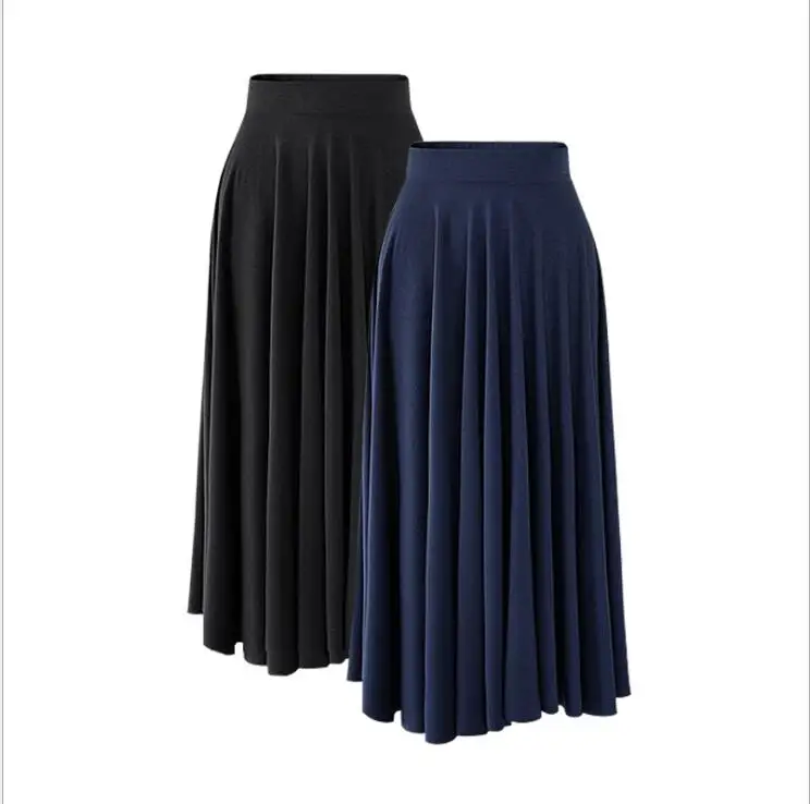 Весенне-летняя женская одежда больших размеров, повседневные свободные плиссированные юбки с эластичной резинкой на талии X013