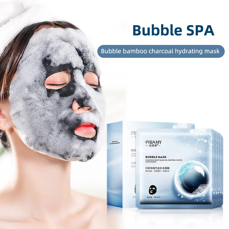 

Shrinking Pores Oil-control Cleansing Moisturizing Face Mask Bamboo Charcoal Oxygen Bubble Mask Cleaning