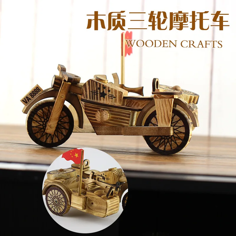 wooden motorbike toy