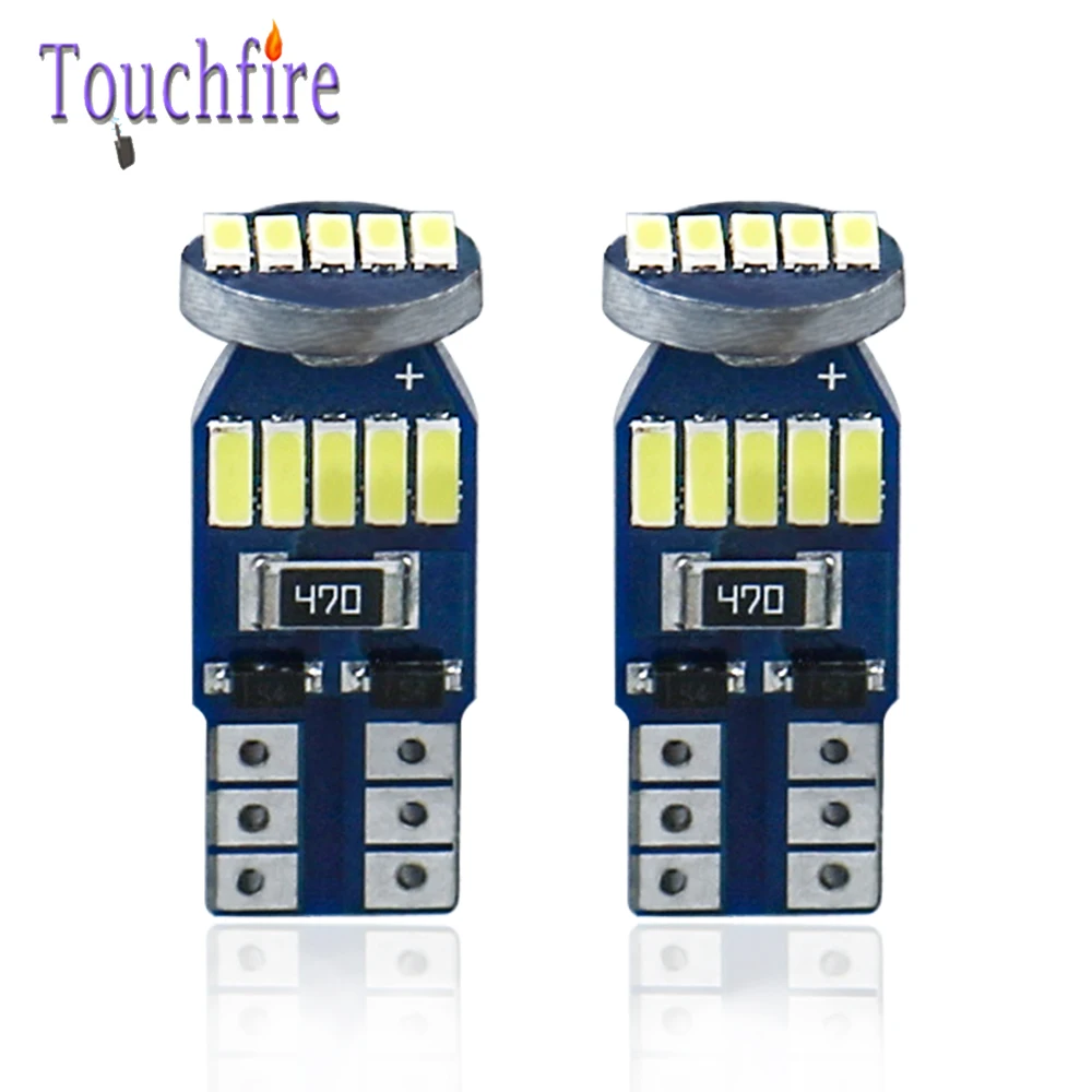 100PCS T10 W5W 4014 15smd LED Car Bulb 168 194 Side Maker Reading License Plate Map Lights Auto Lamp 12V Wholesale Dropshipping