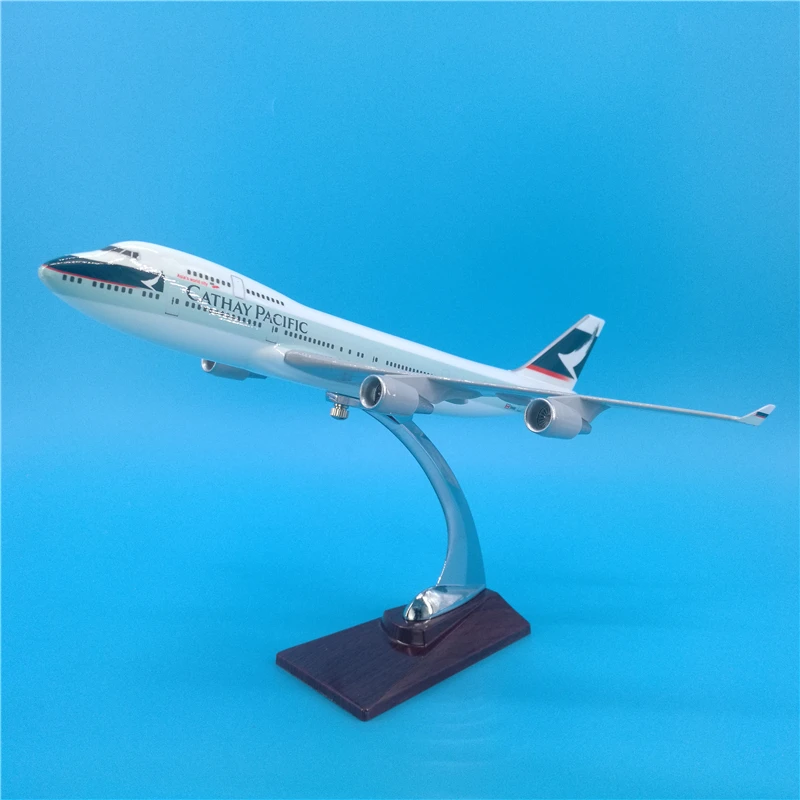 Boeing B747 32 см Hong kong CATHAY тихий авиалиний модель дыхательных путей игрушки самолет литой под давлением пластиковый сплав самолет подарок детская игрушка