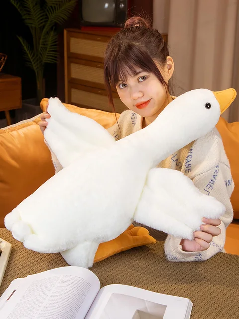 50-160cm Huge Goose Plush Toys Big Duck Doll Soft Stuffed Animal Sleeping Pillow Cushion Christmas Gifts for Kids and Girls 5