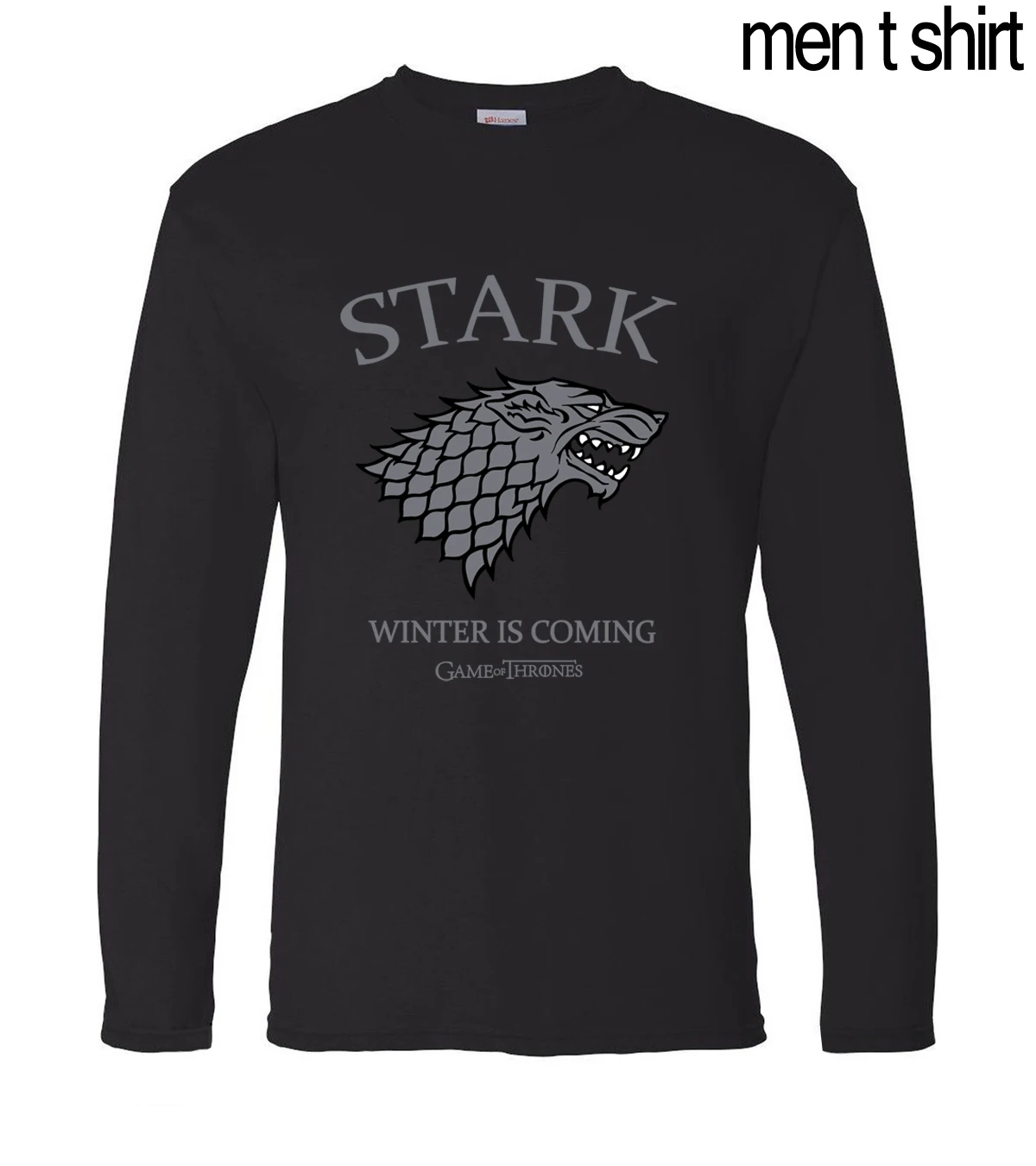 

Winter Is Coming Game of Thrones Men T-Shirts 2020 Spring Summer Long Sleeve Men T Shirt Cotton High Quality Men Tops Tees