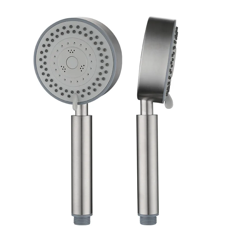 

304 Stainless Steel Shower Head High Pressure for Bathroom Water Saving Rainfall Brushed Sprayer 5 Functions