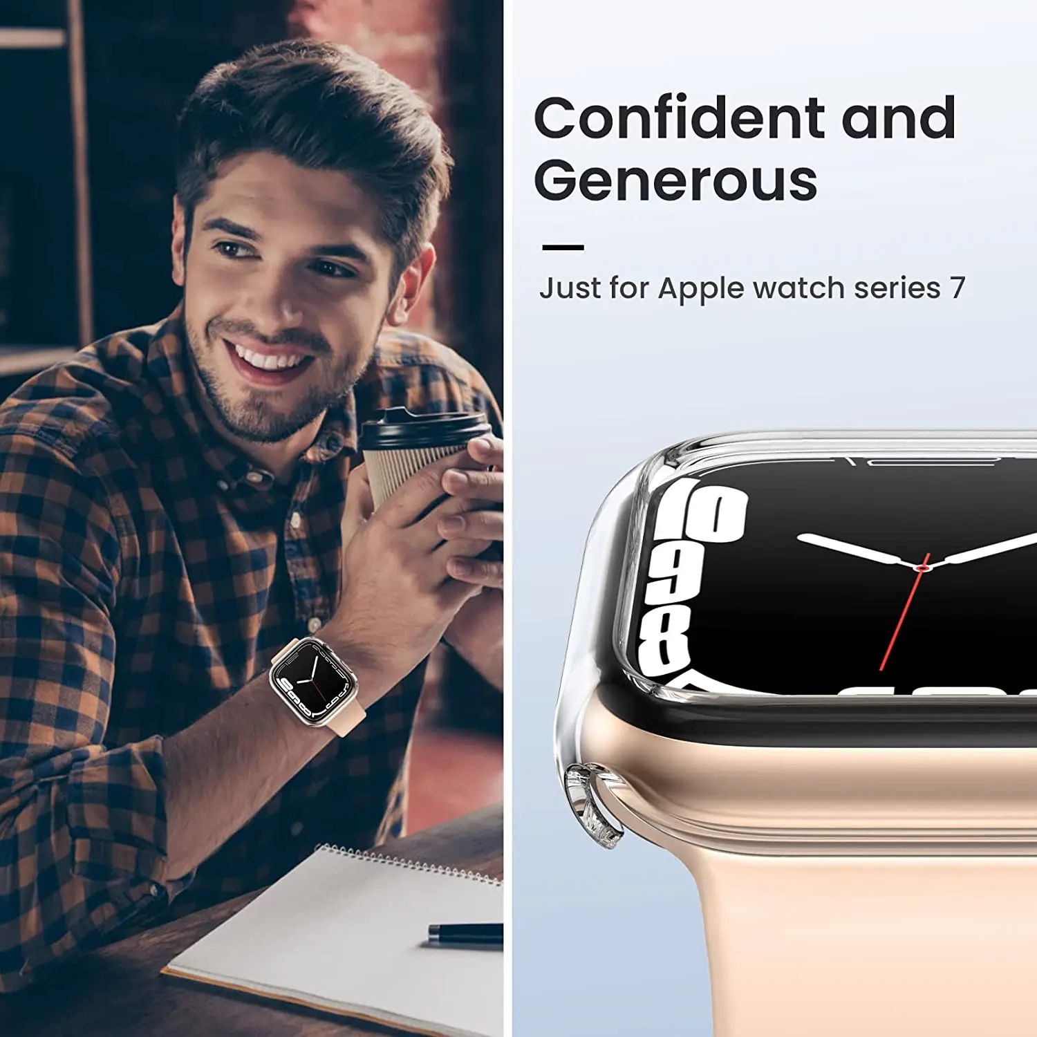 Cover for Apple Watch  45mm 41mm  44mm  40mm 42mm 38mm Shock-Proof Resist Bumper Protective Case for iWatch SE 7 6 5 4 3 2 1