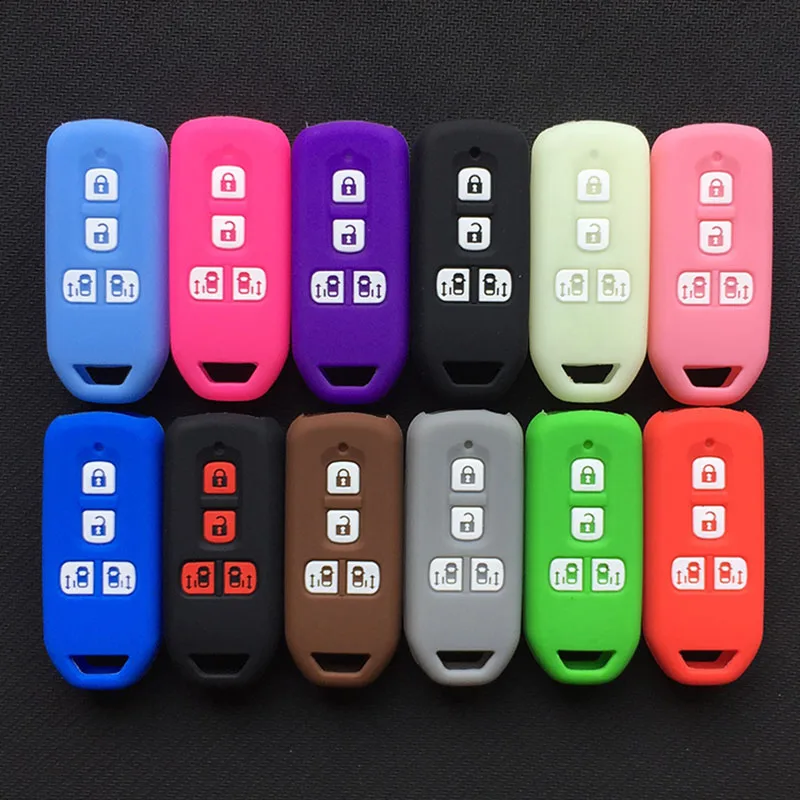 Silica Gel Motor Motorcycle Key Case Cover For Honda N One N Box N Wagon Plus New 4 Buttons With Sliding Doors Keypad Shell Key Case For Car Aliexpress