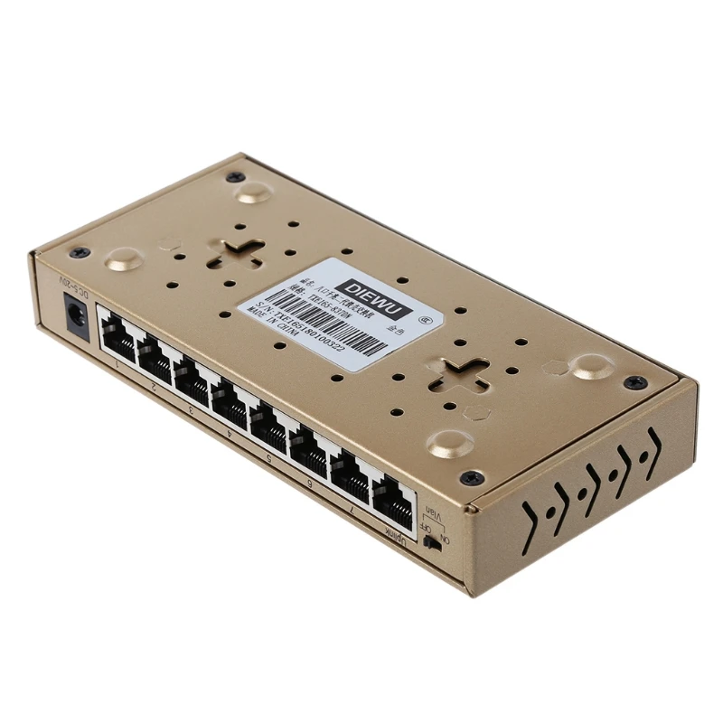 8-Порты и разъёмы Gigabit Ethernet сетевой коммутатор Gigabit металлический Настольный концентратор LAN 10/100/1000 Мбит/с