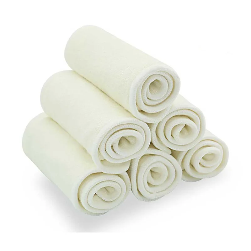 

Super Soft Bamboo Inserts Breathable Bamboo Insert Washable Layer Multi-absorbent Cotton Diapers All In One Cloth Diaper liners