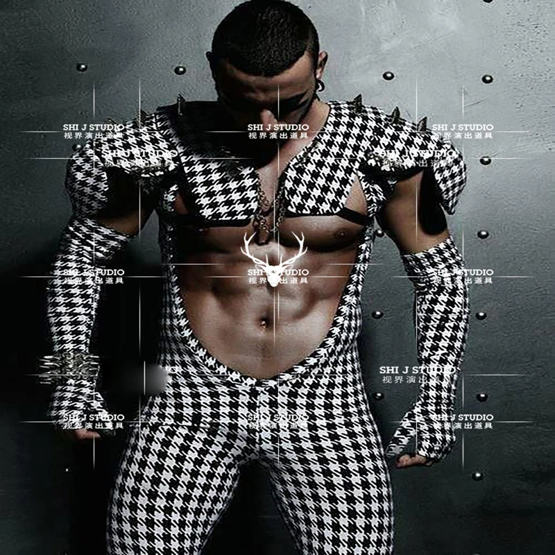 

Nightclub bar muscle men stage dance men's costumes Custom male gogo dance clothes
