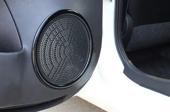 Günstige Innentür-Stereo-Lautsprecher-Audio Ring Abdeckung Tonrahmens Piano Black-Dekoration-Ordnung Für Nissan NOTE E12 2016+