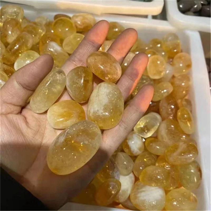 Natürliche Quarz Brasilien Citrin Fiel Kristall Healing Steine Für Großhandel – Detail 1