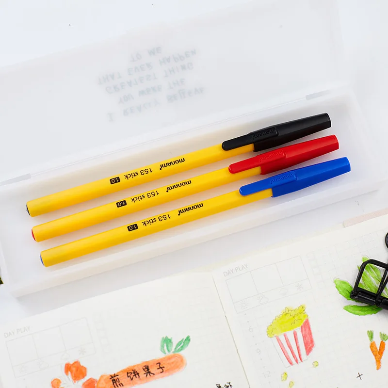 В Корейском стиле фирменные Канцтовары цвет: черный синий красные чернила 1 0 мм