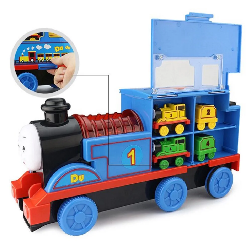 Детские игрушки вокальные подарки Большой инерционный светящийся поезд Магнитный скользящий маленький поезд цветная коробка для хранения flash trai