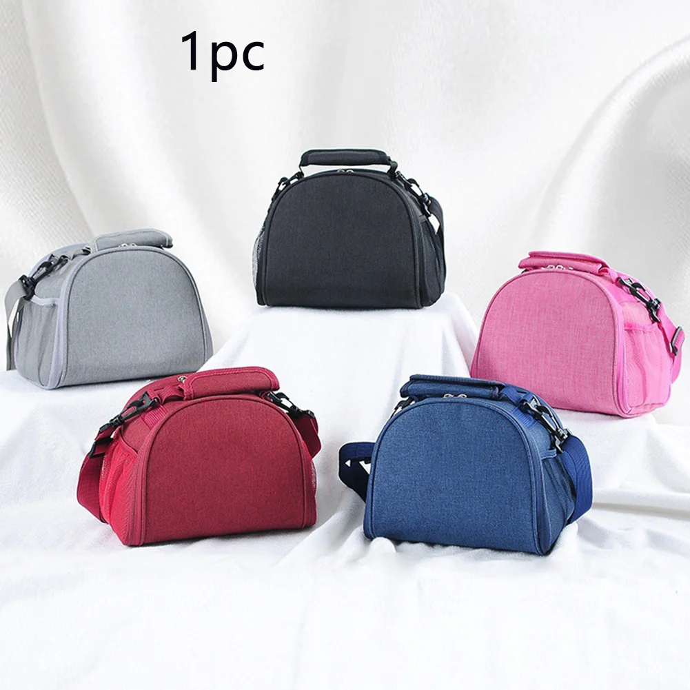 Waterproof Portable Solid Oxford Cloth Wear Resistant Fashion Shoulder Storage Thermal School Adjustable Strap Lunch Bag Carry