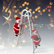 24 шт. музыкальная электрическая подвесная лестница Санта-Клауса, украшения для рождественской елки, новогодние подарки для детей, Рождественская Статуэтка
