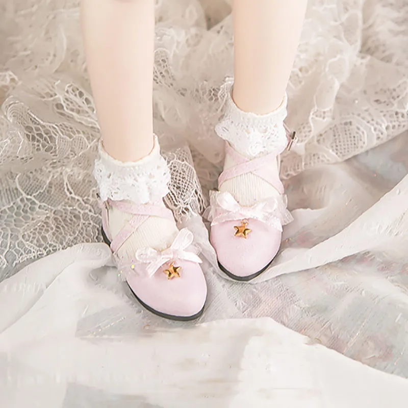 Bybrana bjd кукла модные звездные точки песок шифон крест с милыми туфли кукольные аксессуары - Цвет: 3