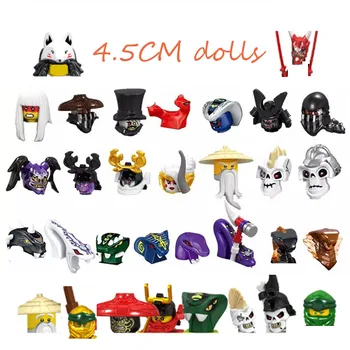 

24PCS Mirage Ninjagoed Action Figure With Weapons Building Blocks 4.5cm Figures Sets Bricks Toys for Children Gift