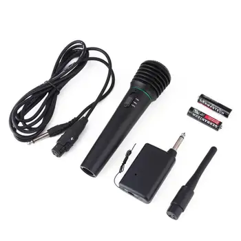 

1 Set Wired/Wireless Dynamic Microphone Handheld Microphone Receiver Studio Mic Karaoke UHF Mic For KTV Speech Amplifier
