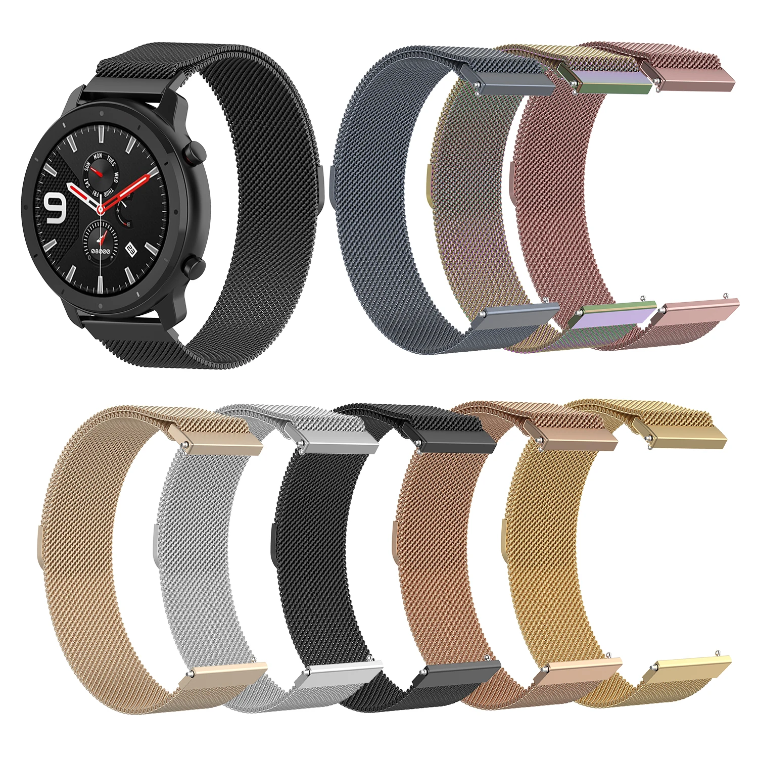 20 мм Миланский ремешок для часов Amazfit GTR 42 мм сменный ремешок для Huami/vivoactive3/vivomove HR sport/foerunner245/645